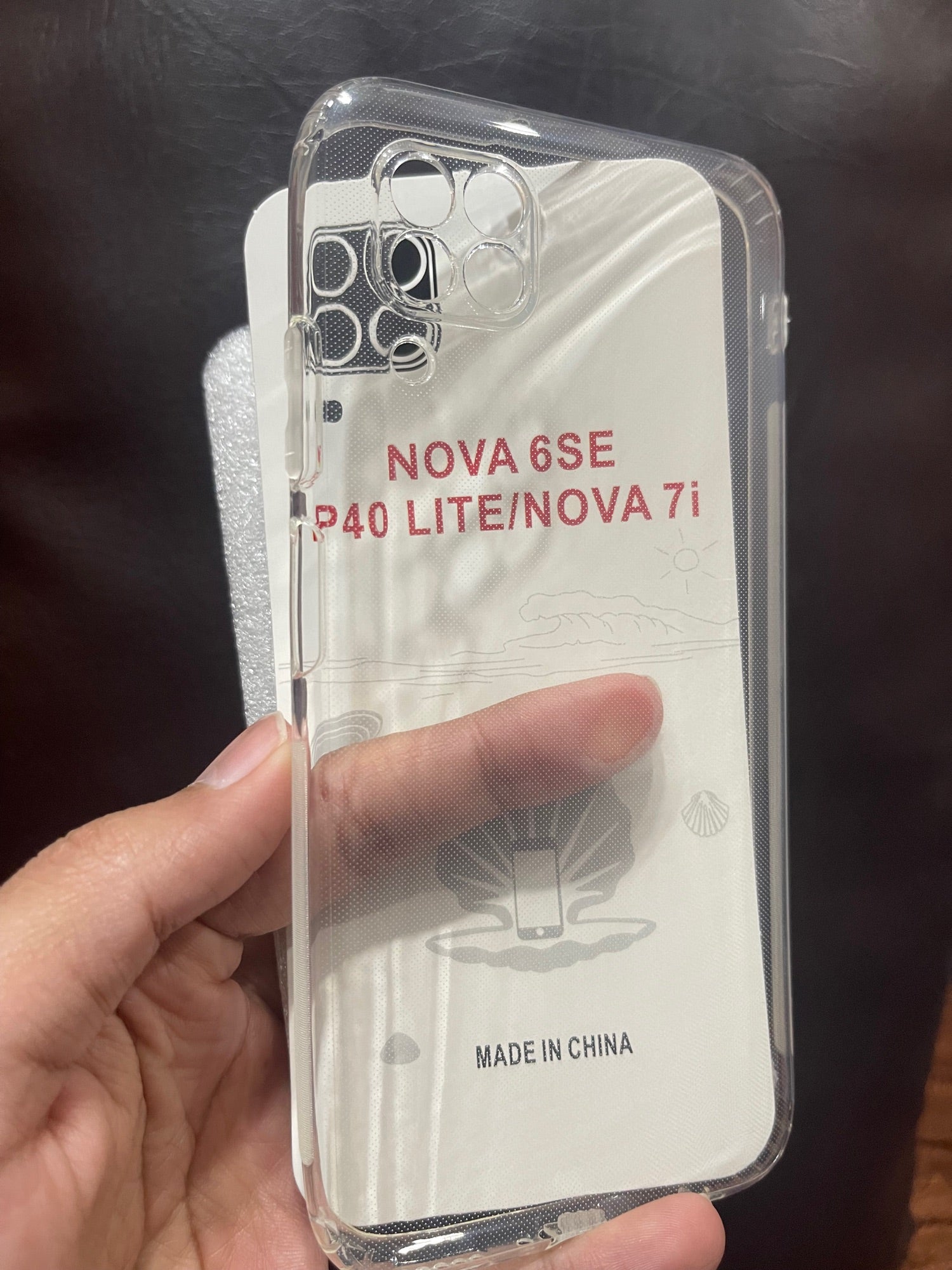 Huawei Nova 7i cover hd transparent dust plug back case