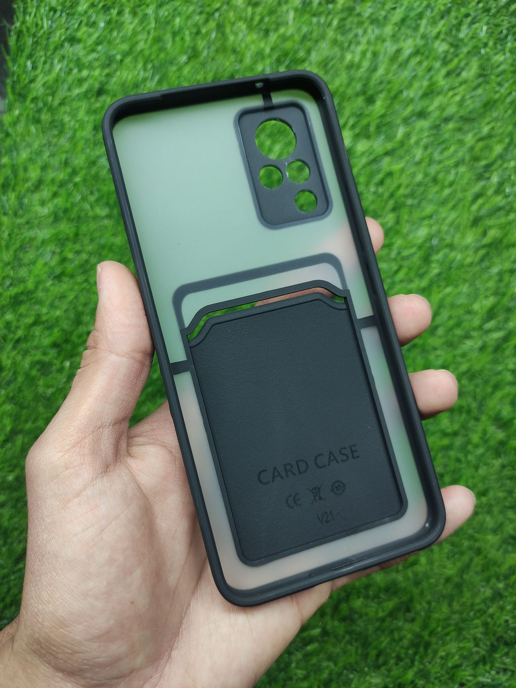 Vivo_V21 5G Matt Camera Protection Card Holder back cover