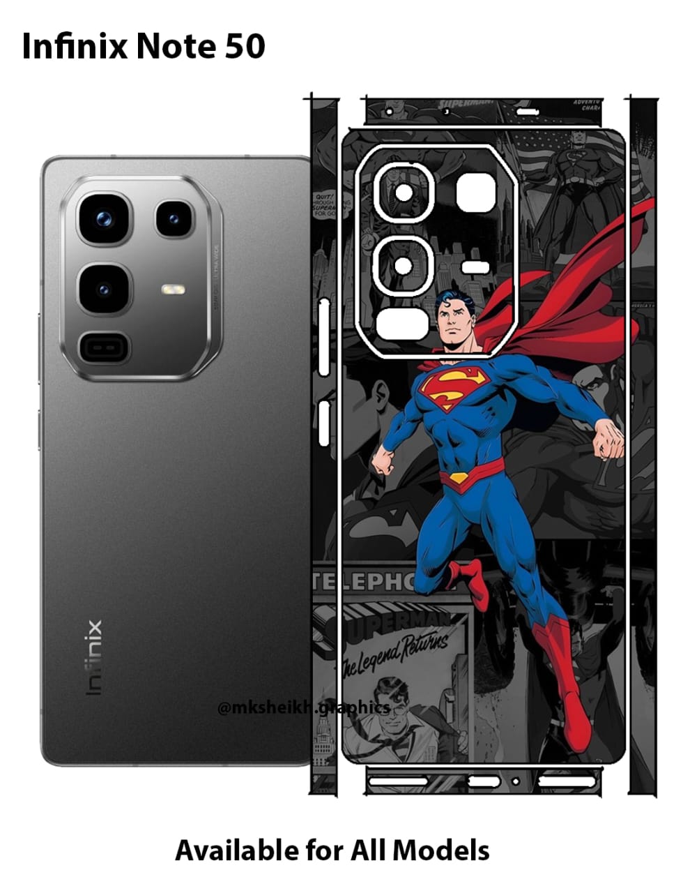Infinix Note 50 Superman Full Body Skin Wrap