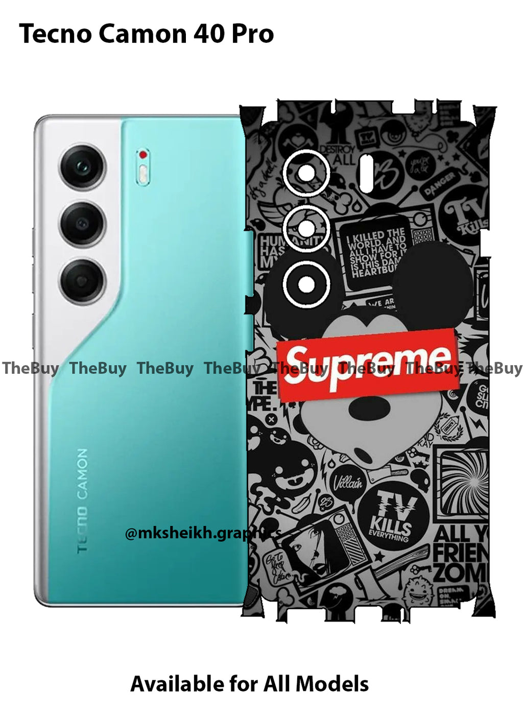 Tecno Camon 40 Pro Supreme Full Body Skin Wrap