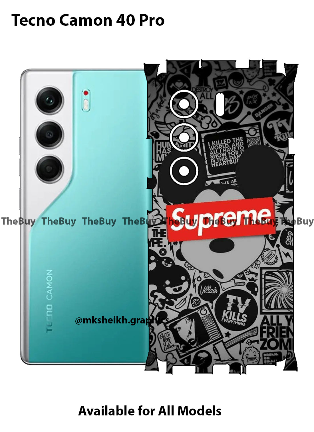 Tecno Camon 40 Pro Supreme Full Body Skin Wrap