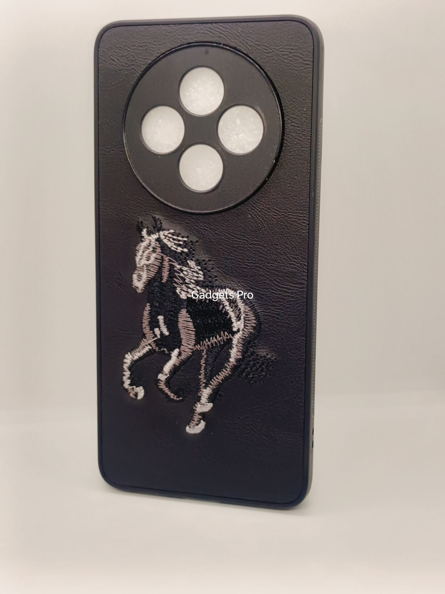 Oppo Reno 12F PU Premium Quality Embroidery Polo Design Back cover