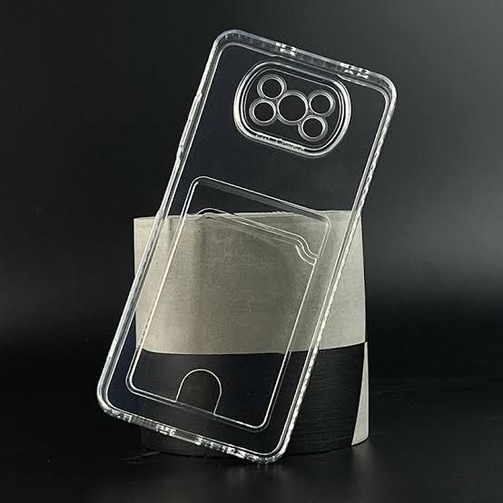 Xiaomi Poco X3/X3 Pro Clear TPU Transparent Card Holder Back Cover