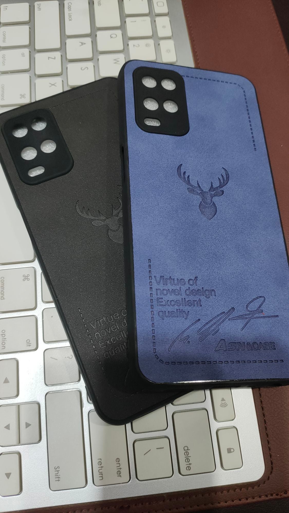 Oppo A54 4G Premium Quality PU Leather Fabric Camera Protection Back Cover