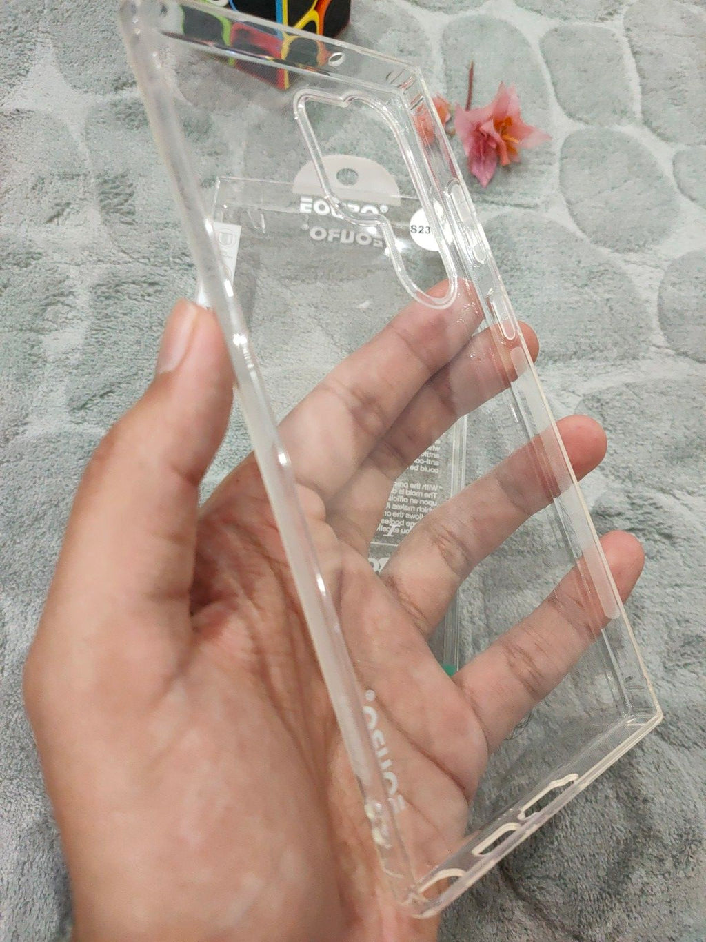 EOURO Samsung S23 Ultra Clear Camera Protection Silicone Case