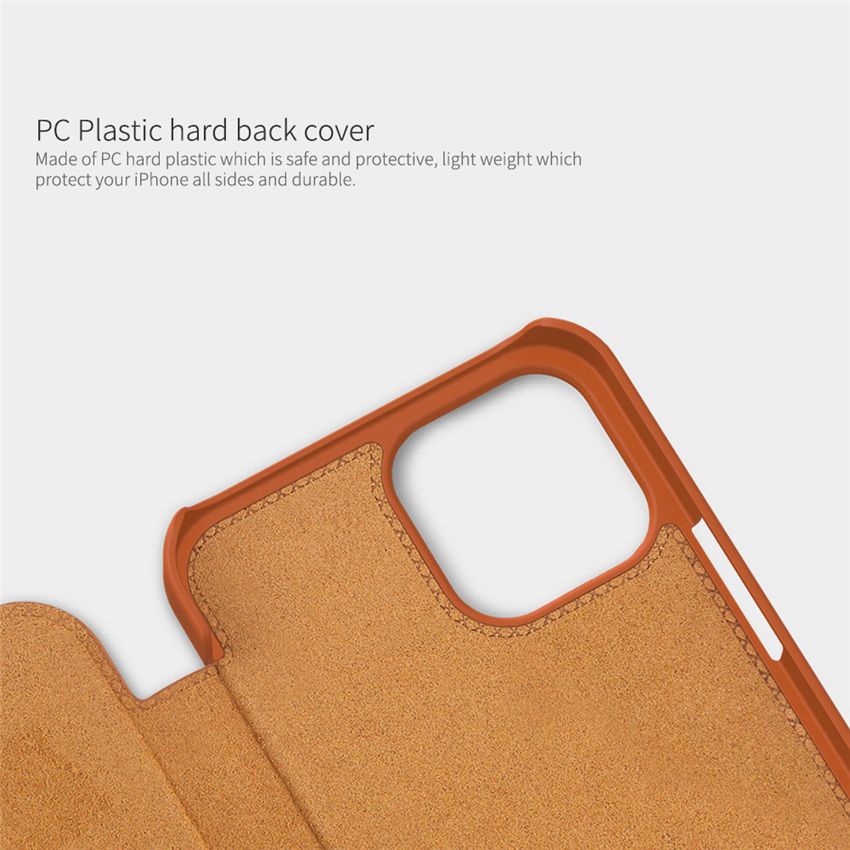 iPhone 12 Pro Max Nillkin QIN Leather Card Wallet Flip Case 100% Official
