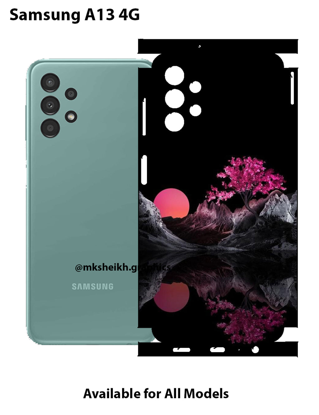 Samsung A13 Print Back Full Body Skin Wrap