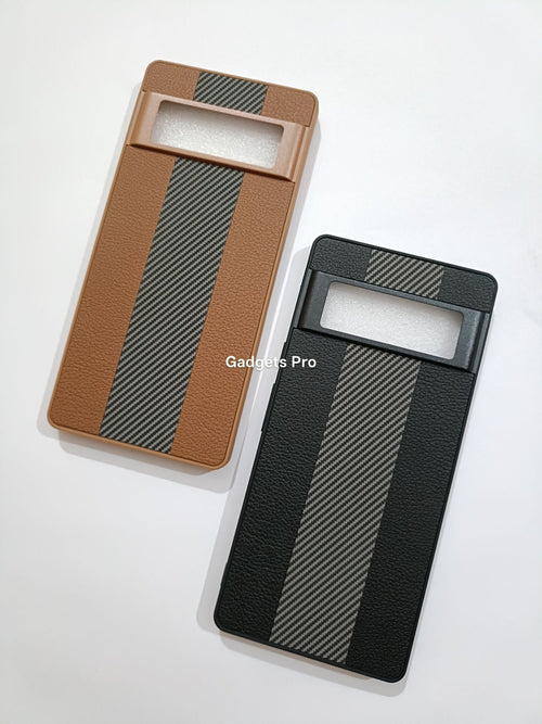 Google Pixel 6 PU Carbon Fiber Design Back Cover