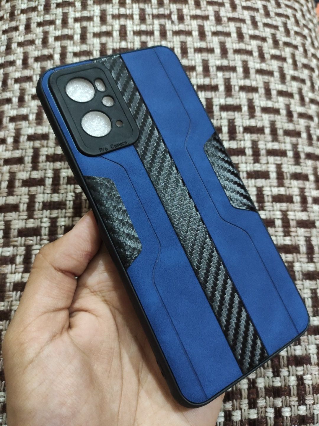Real_me 9i Soft Silicone Fabrics Stripe Design Back Cover