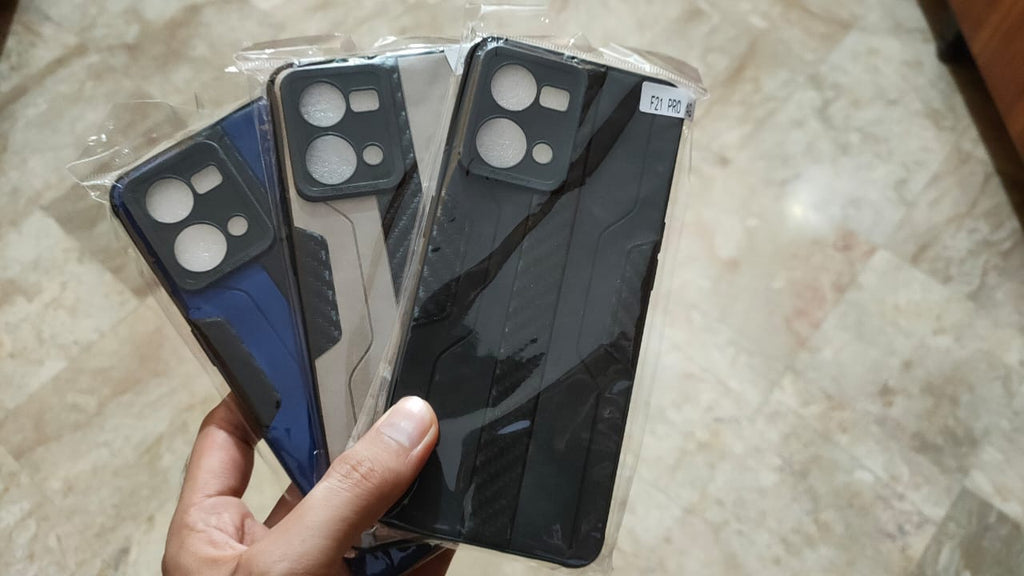 Oppo F21 Pro 4G Carbon Fiber Design PU Soft Back Cover