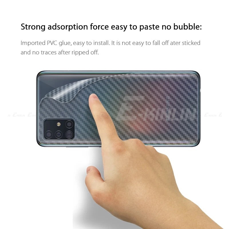 Samsung A51 Carbon Fiber 3D Transparent Back Sheet