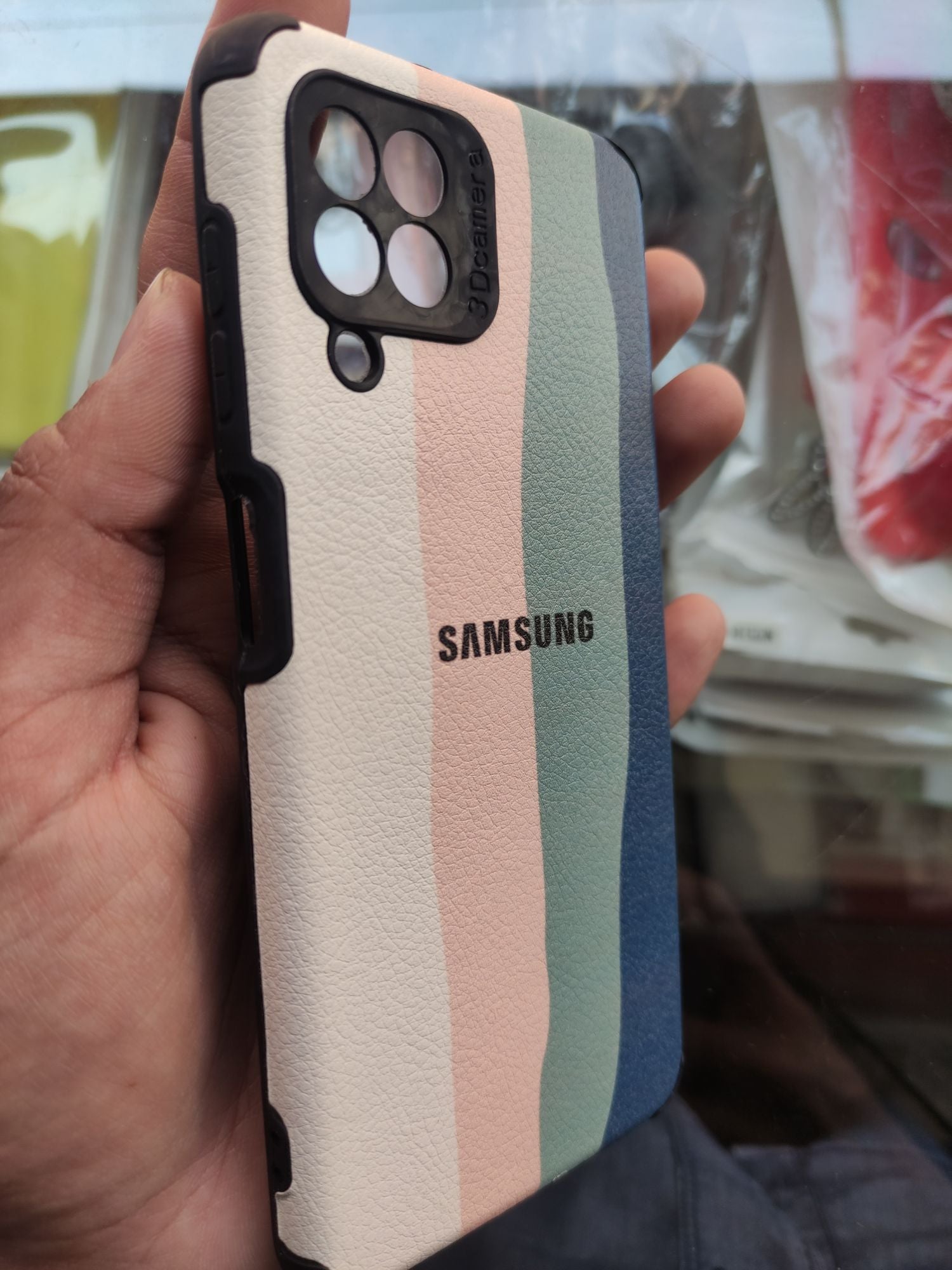 Samsung A22 Soft Rainbow Pattern back cover