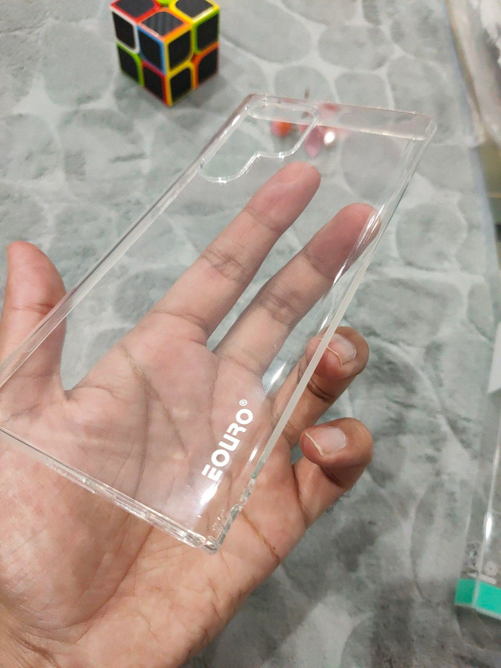EOURO Samsung S22 Ultra Clear Camera Protection Silicone Case