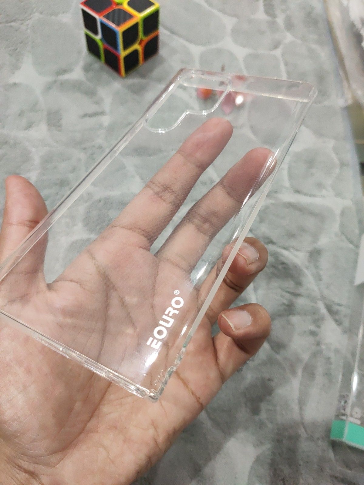 EOURO Samsung S22 Ultra Clear Camera Protection Silicone Case