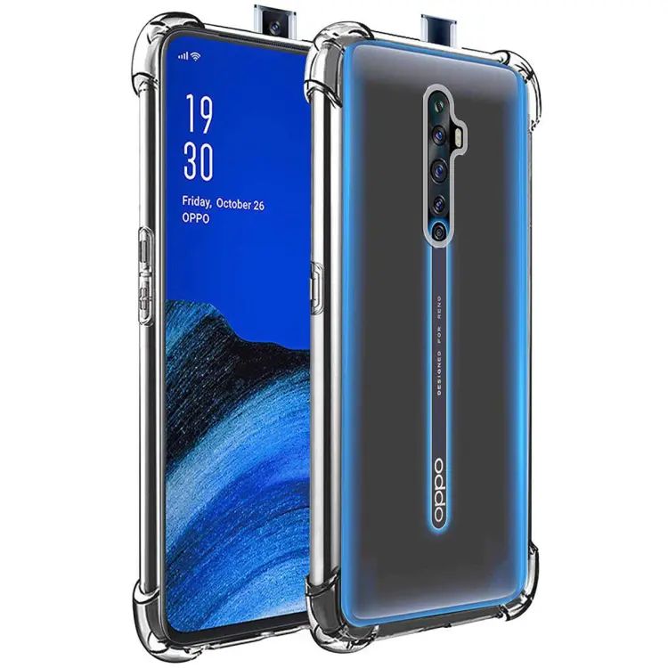 Oppo Reno 2F Soft TPU Clear Transparent Corner Protection Back Cover