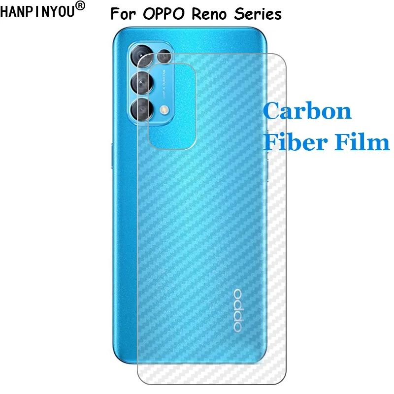 Oppo Reno 4 Carbon Fiber Pattern 3D Transparent Back Sheet