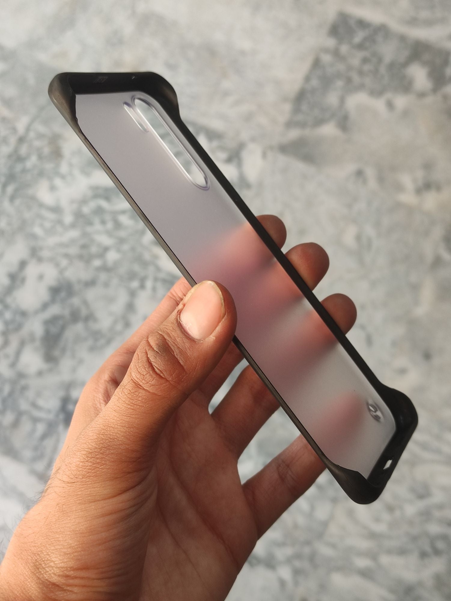 Oppo F15 Transparent Matt Frameless Back Cover