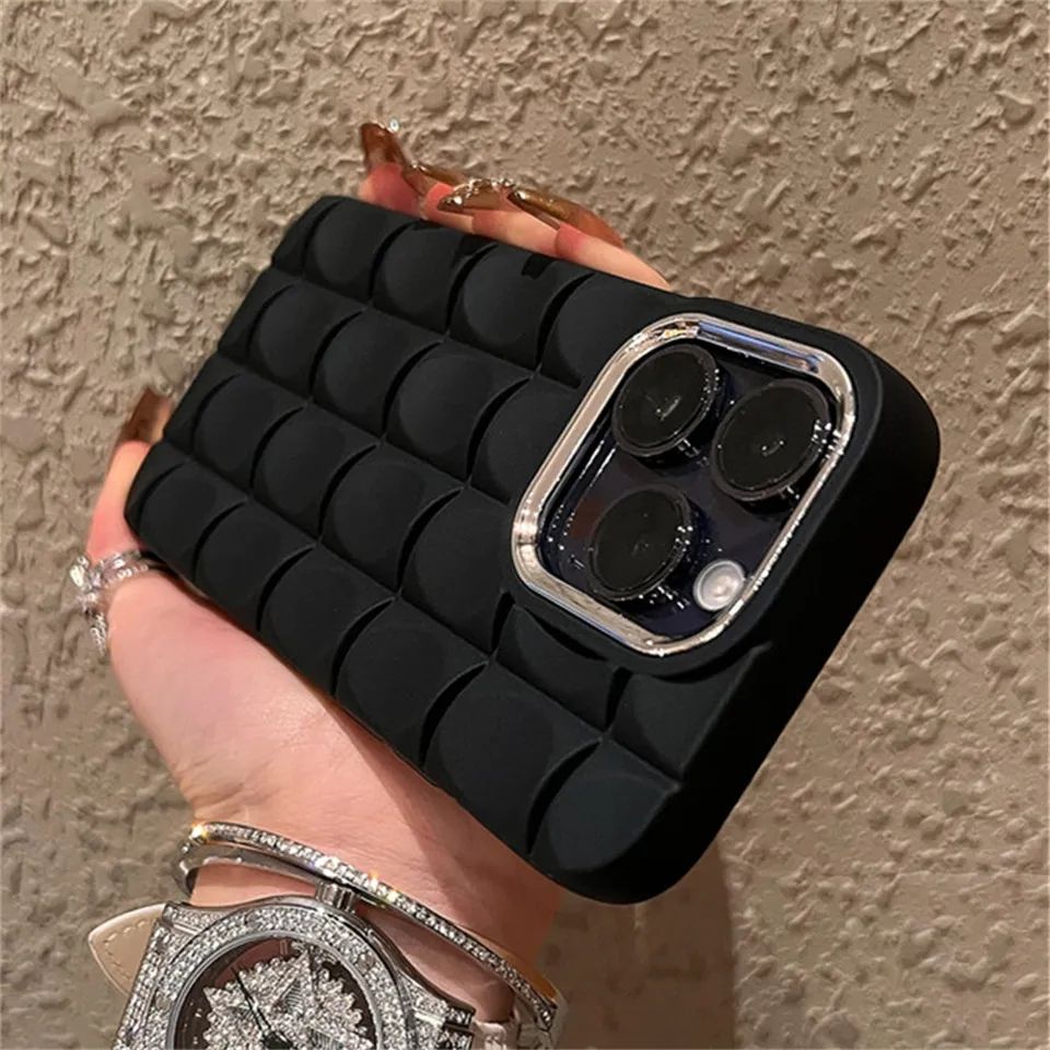 iPhone 14 Pro Max Oval 3D Embossed Back Cover