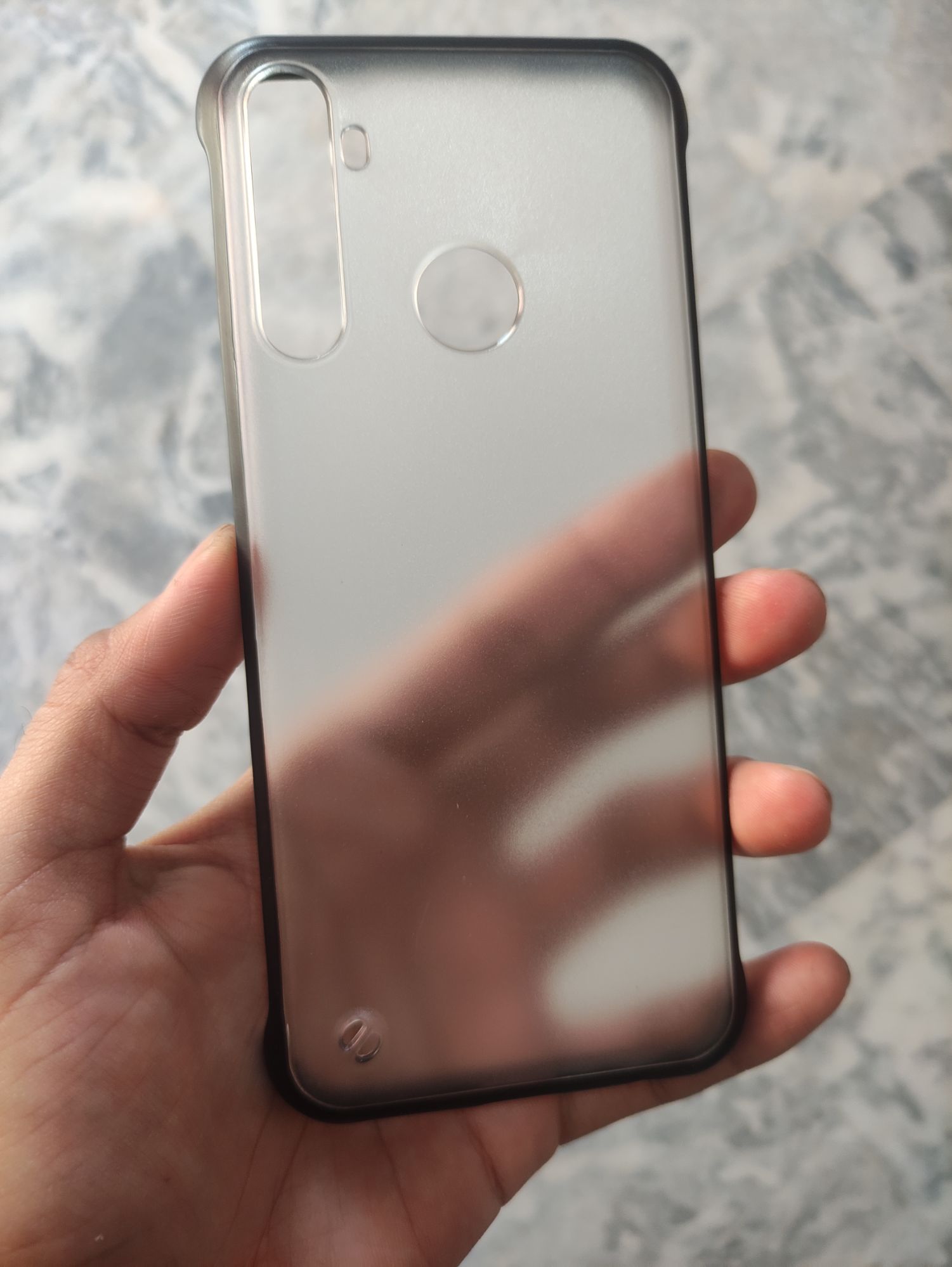 Realme 5 Transparent Matt Frameless Back Cover
