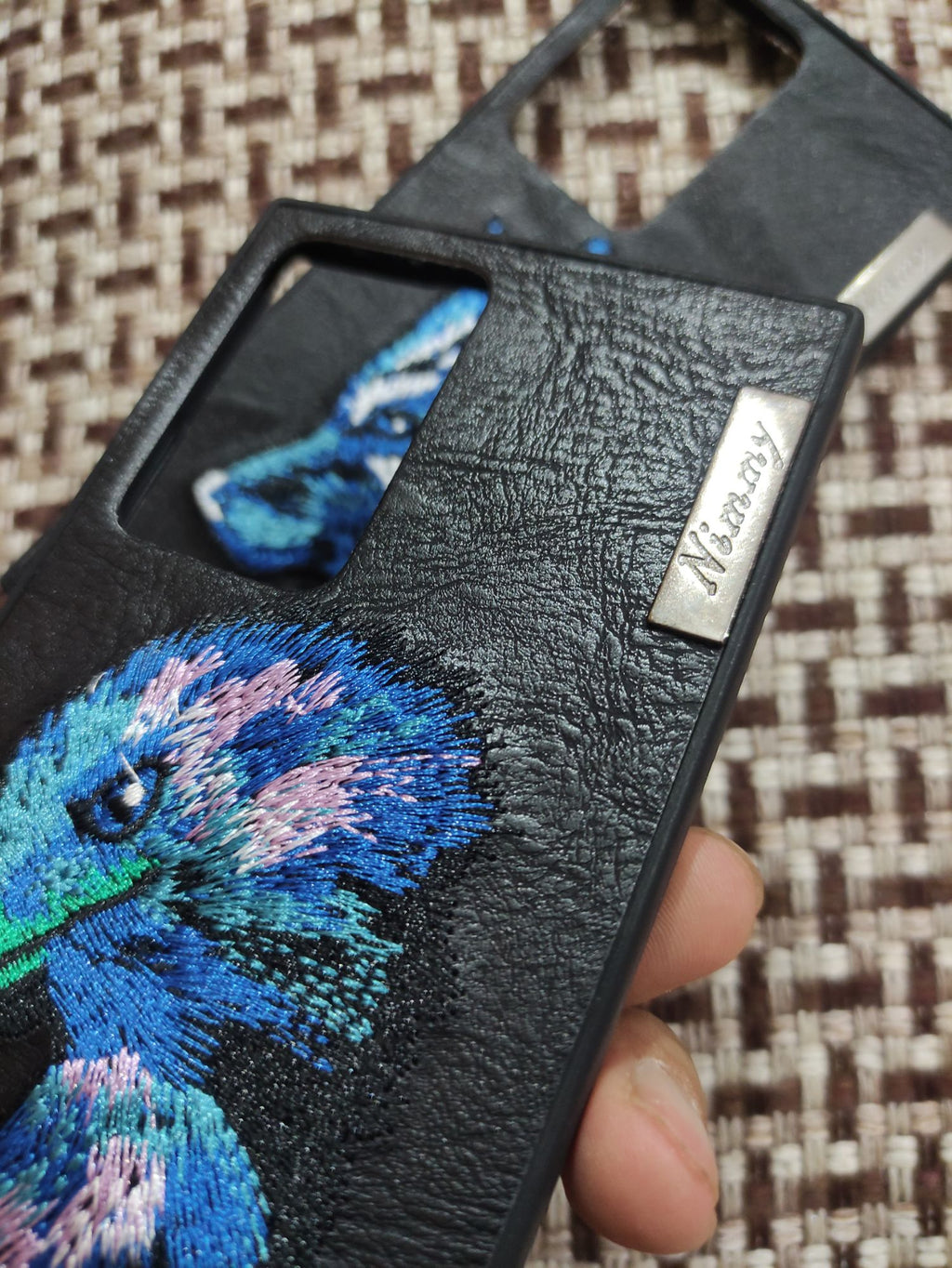 Samsung Galaxy Note 20 Ultra Nimmy Embroidery Leather Back Cover