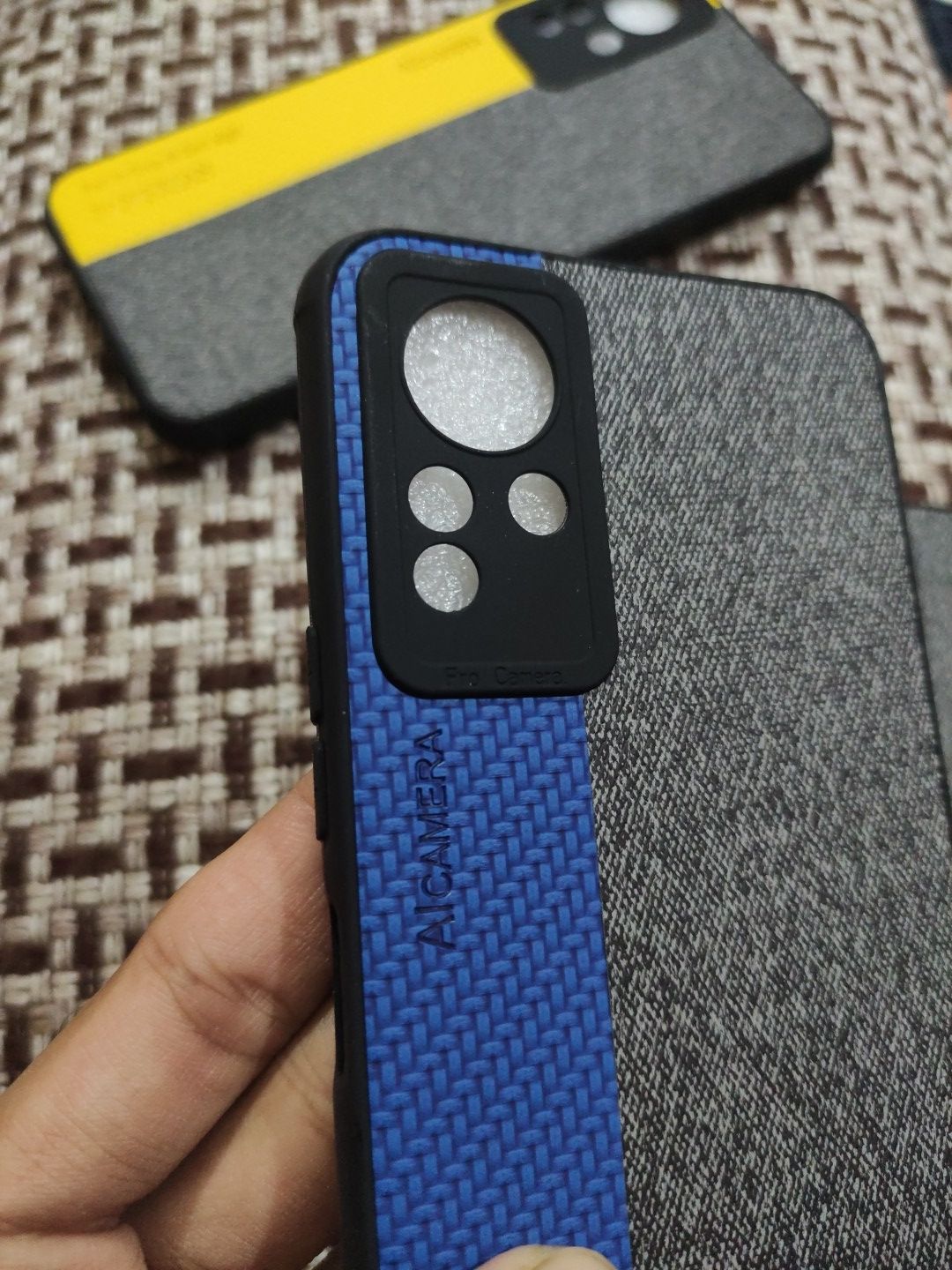 Infinix Note 11 Soft Silicone Fabric Stripe Design Back Cover