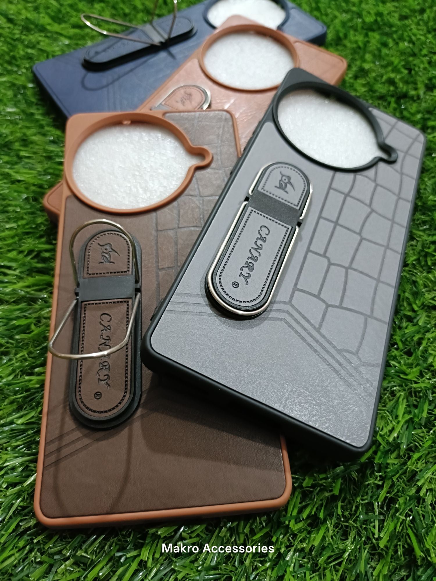 Tecno Camon 30S Soft Silicone Leather Design Dual Kickstand Back Cover