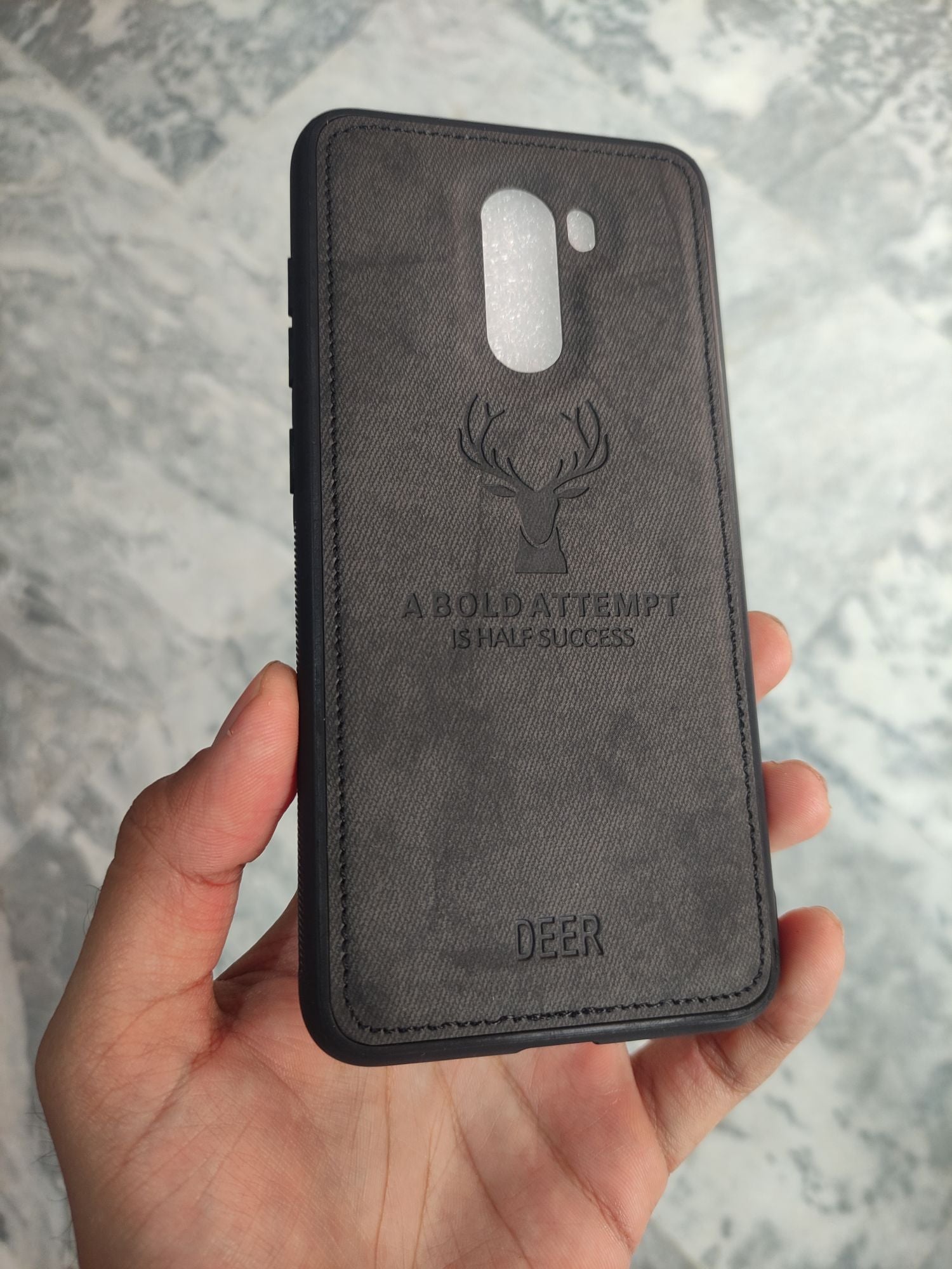 Xiaomi Poco F1 Soft Deer Fabric Cloth back cover