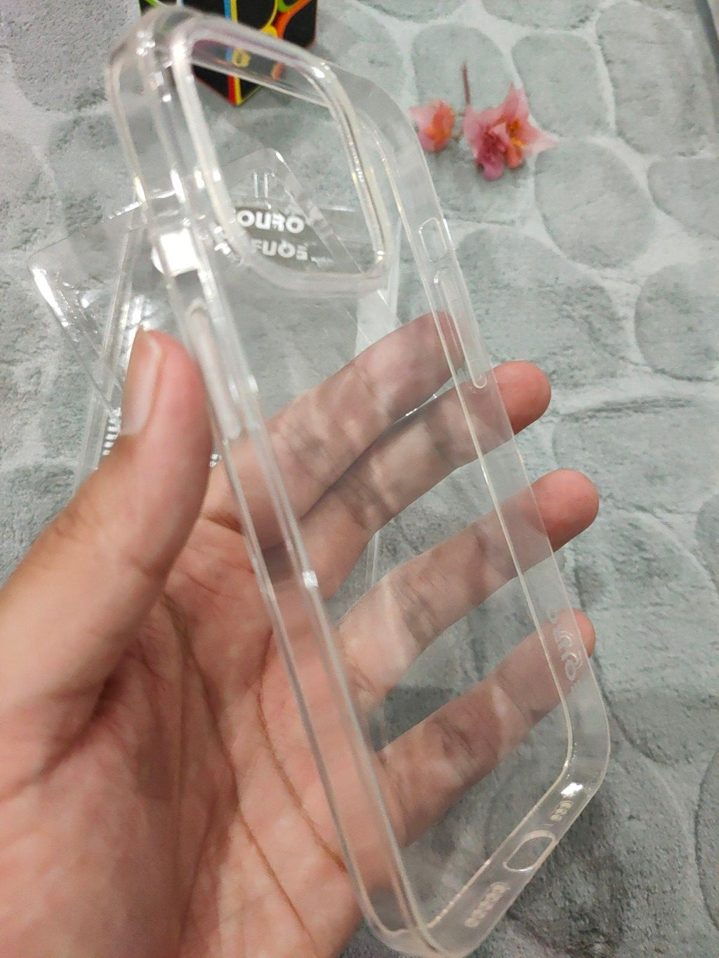 EOURO iPhone 14 Pro Clear Camera Protection Silicone Case