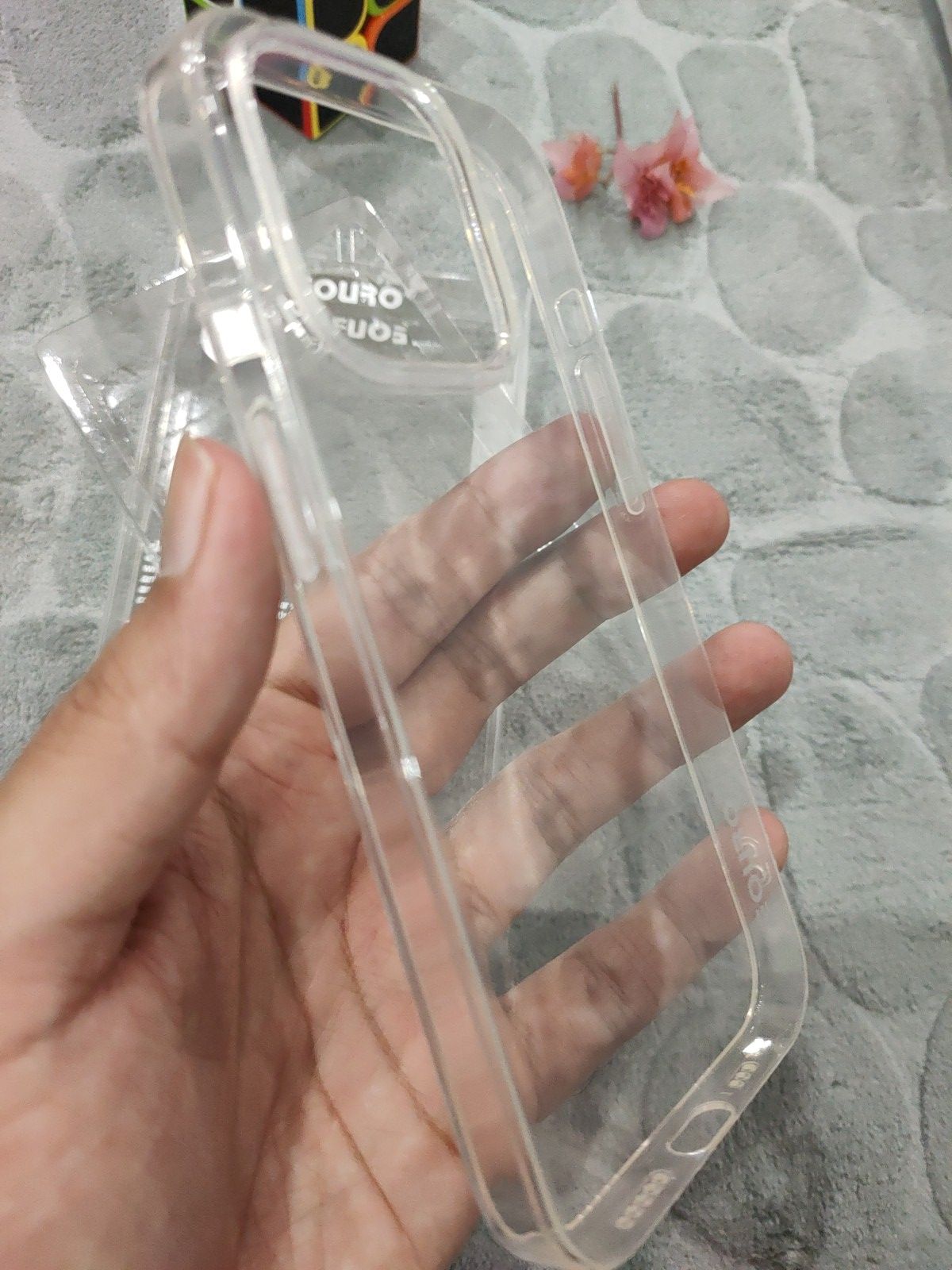 EOURO iPhone 14 Pro Clear Camera Protection Silicone Case