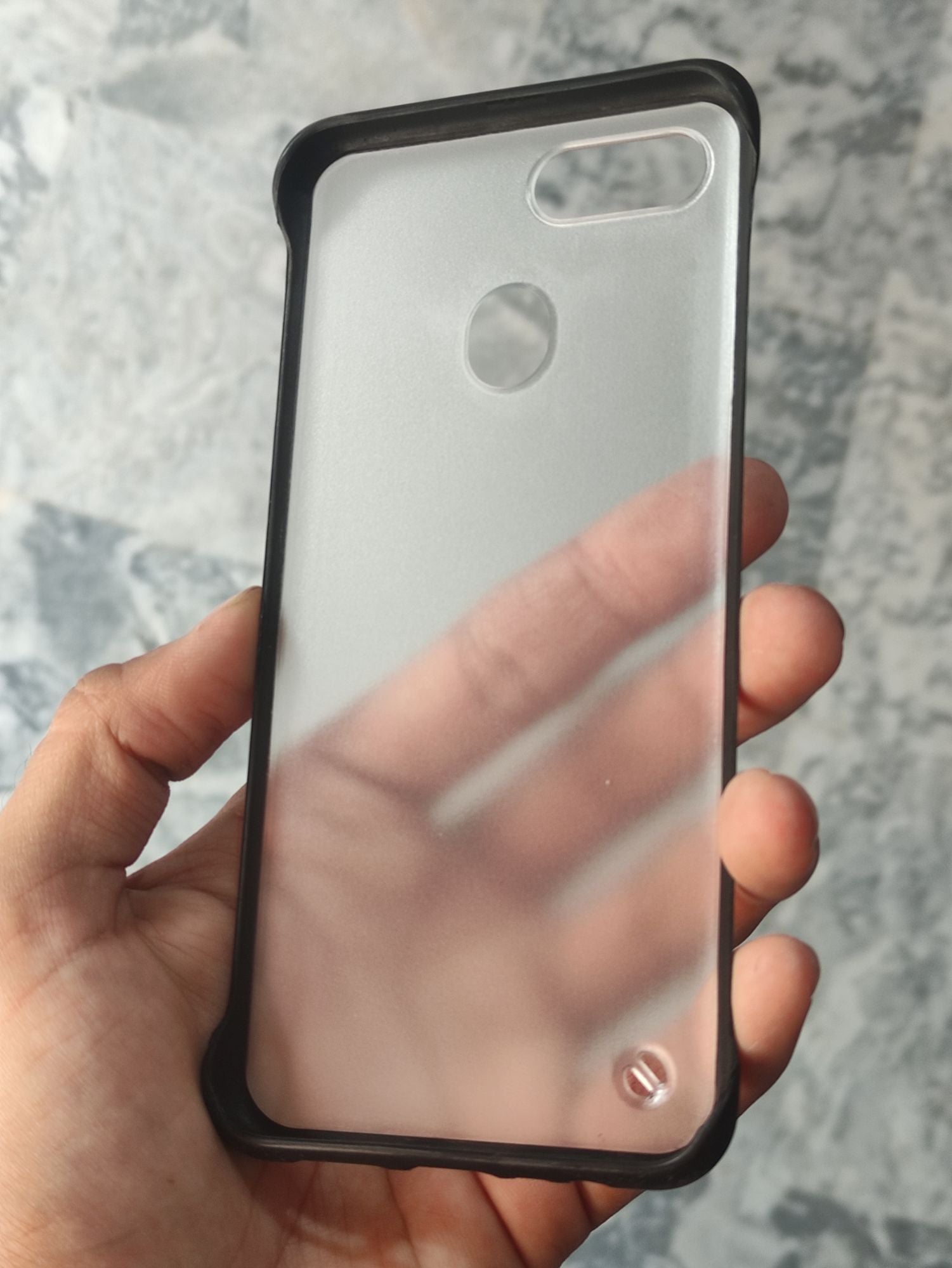 O P P O A12,A12E Transparent Matt Frameless Back Cover