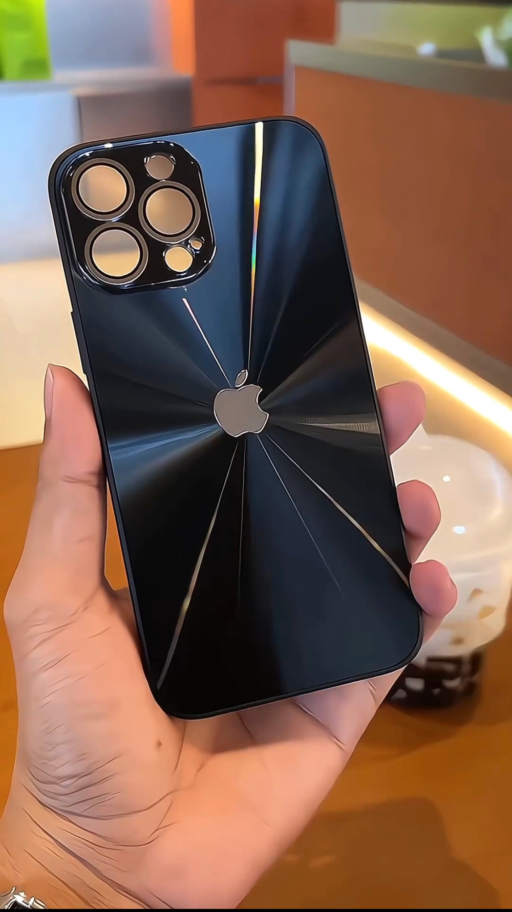 iPhone 14 Pro Max 6.7" PC CD Pattern Reflective Soft Edges Back cover