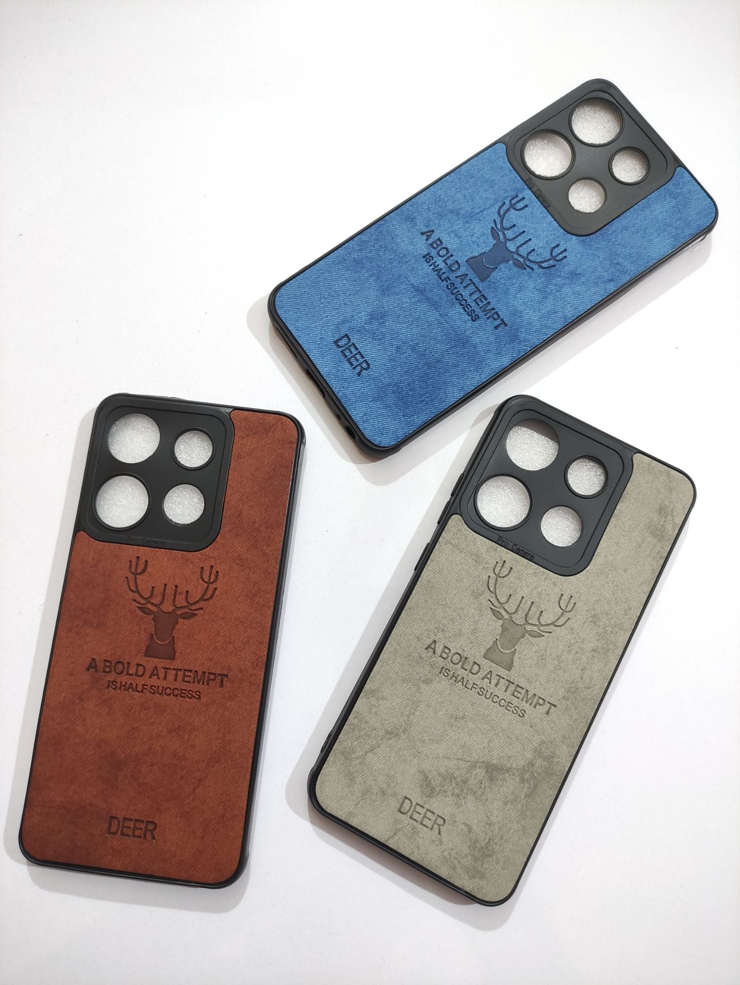 Infinix Smart 7 Soft Silicone Deer Fabric Back Cover