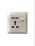 Dual USB with Multi Switch Wall Mounted Opal Rose Series