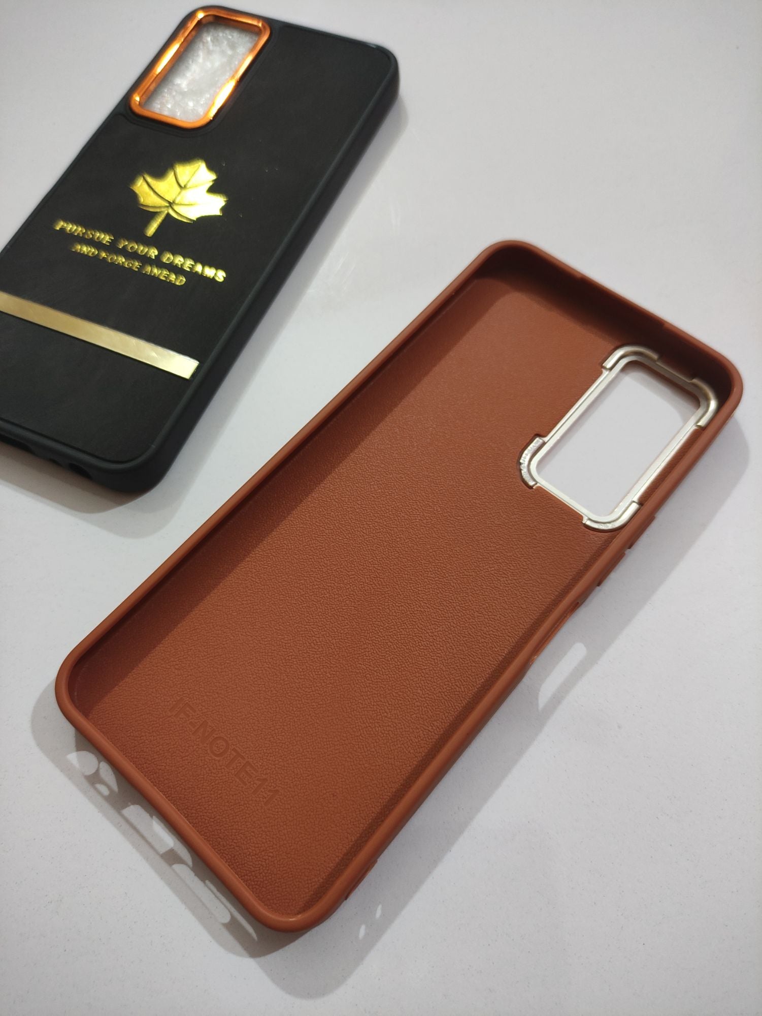 Infinix Note 11 Soft Silicone PU Leather Stripe Design Back Cover