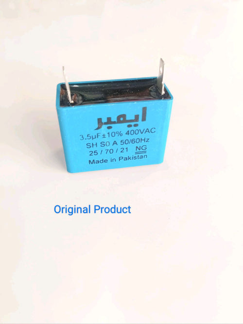 Fan Capacitor 3.5 uf Capacity Original Amber