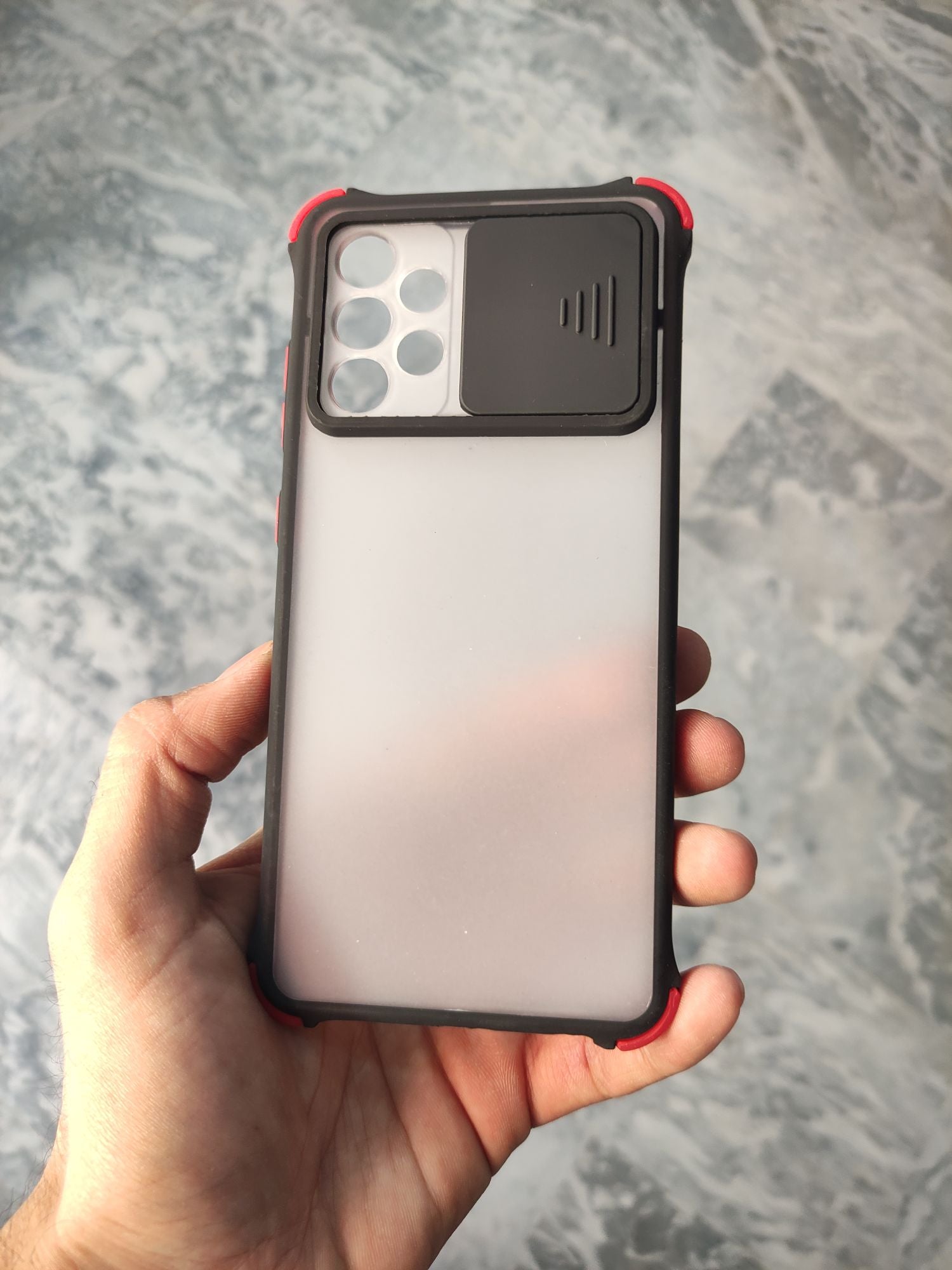 Samsung Galaxy A52 Matt Translucent Camera Slider Corners Protection back cover