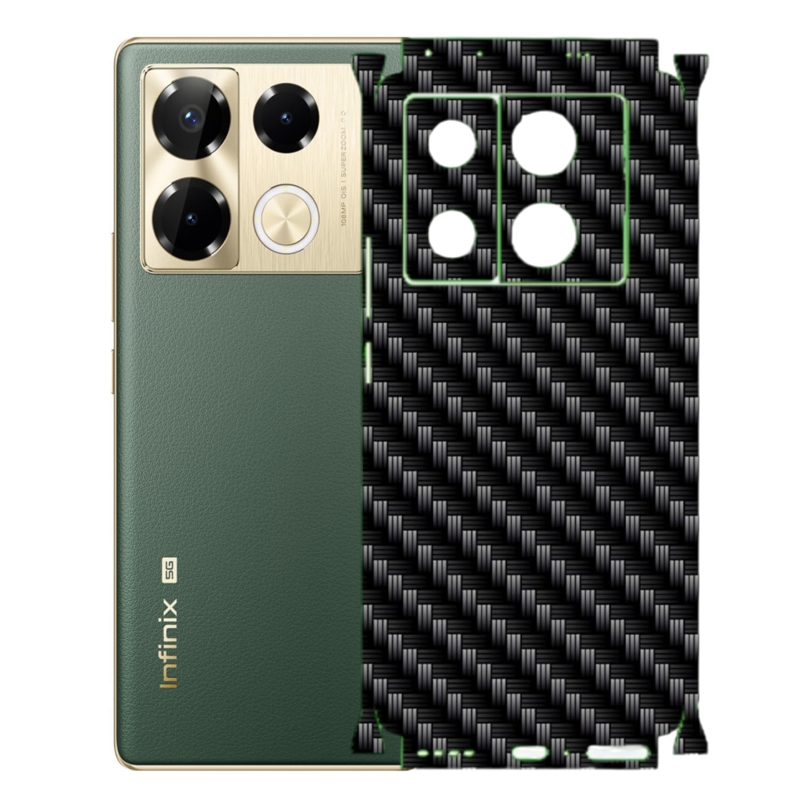 Infinix Note 40 Pro Carbon Fiber Texture Full Body Skin Wrap