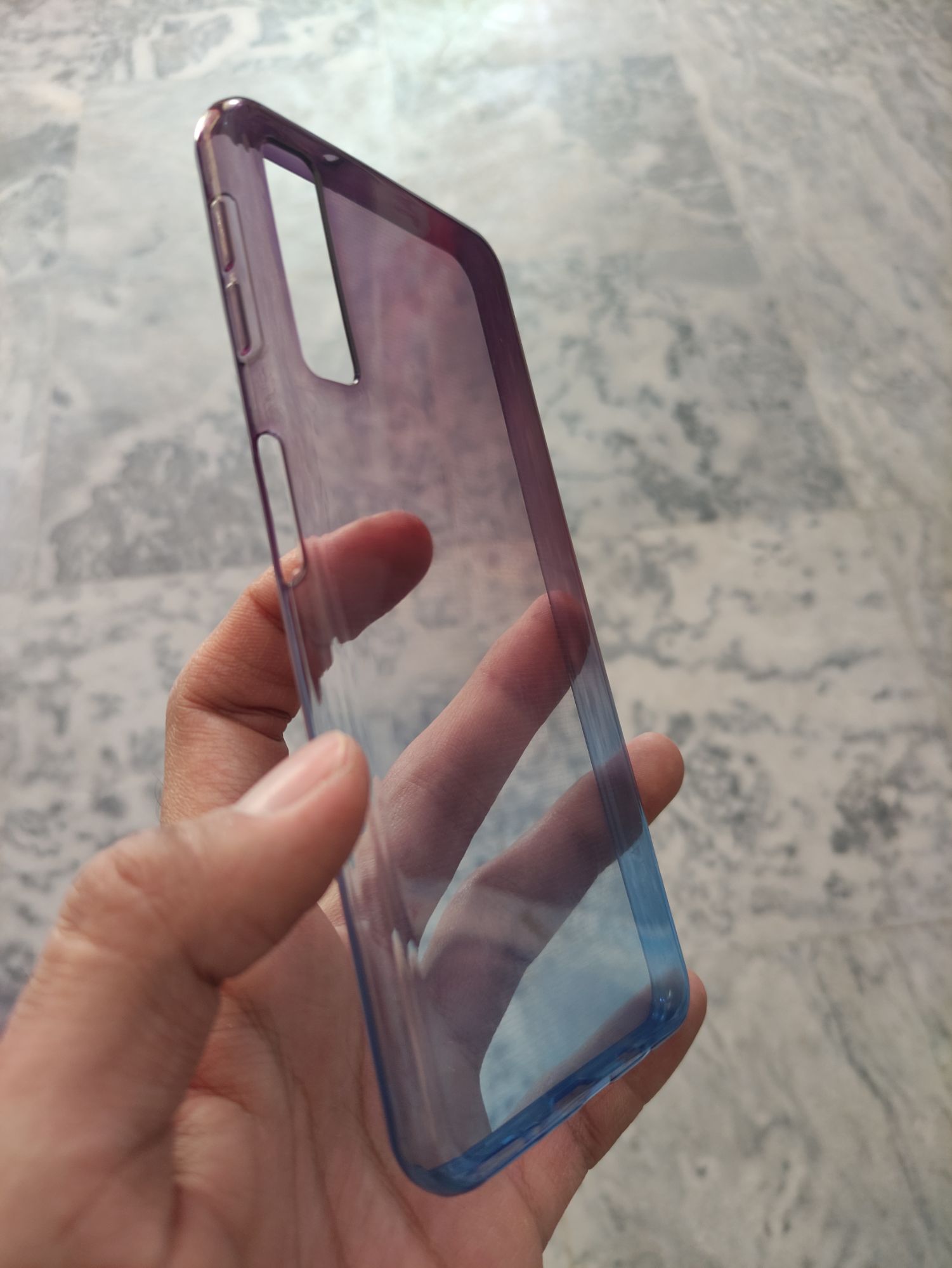 Samsung Galaxy A7 2018 Soft Clear TPU Gradient Colour back cover