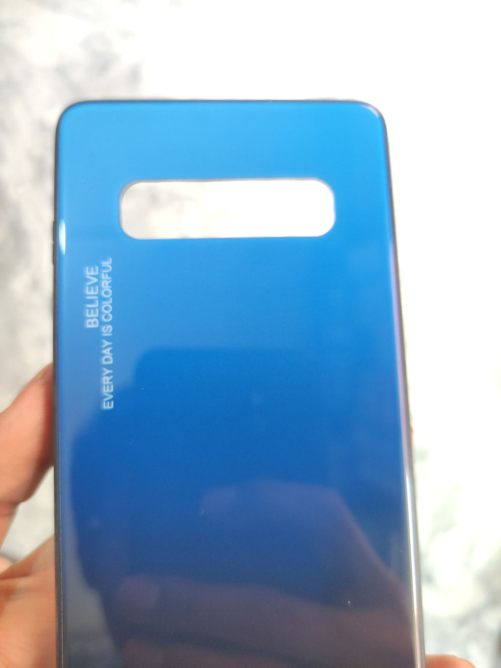 Samsung S10 Plus Real Tempered Glass Gradient Colour back cover