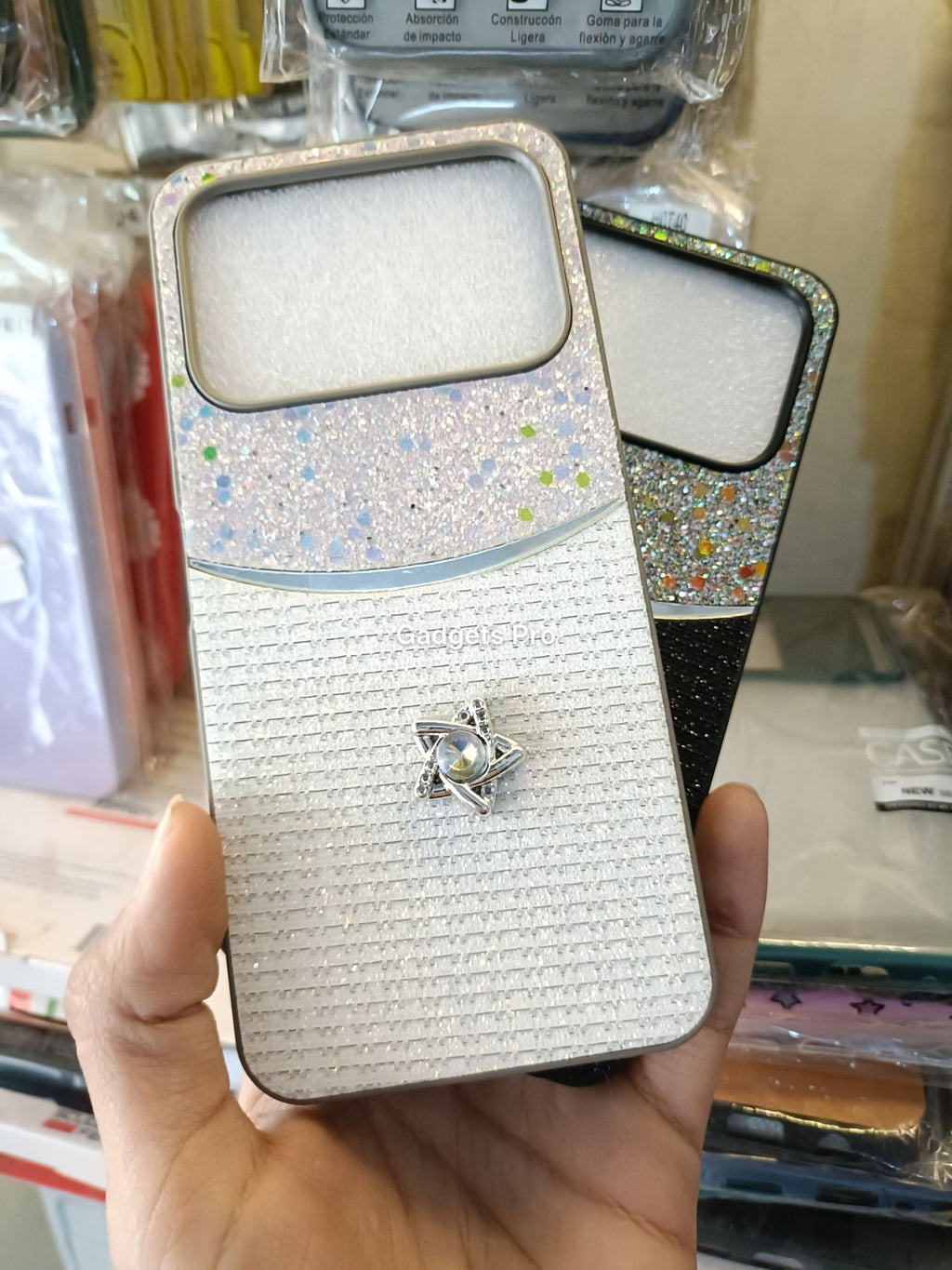 Tecno Spark 40 Fancy Soft Silicone Glitter Star Back Cover