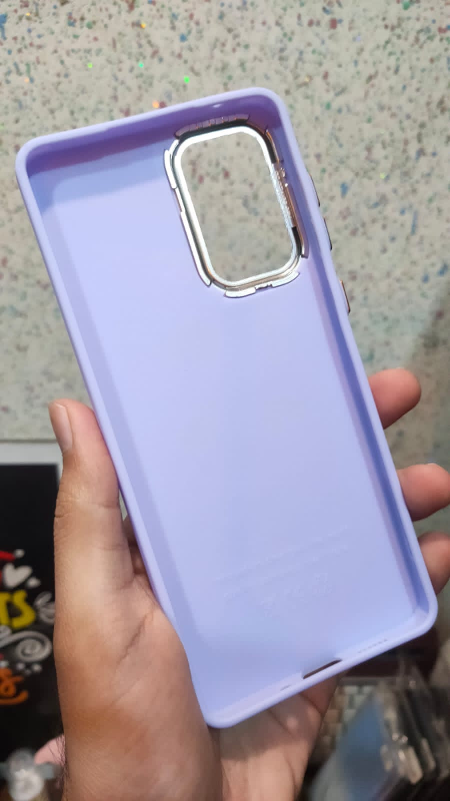 Samsung Galaxy A73 5G Strip Design Metal Camera Protection Ring Soft Back Cover