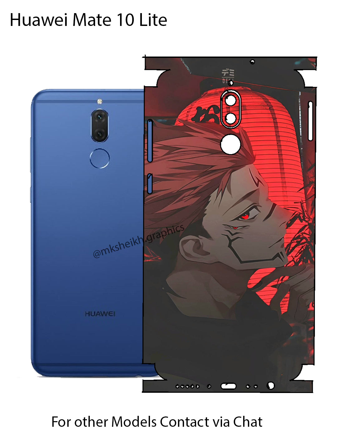 Huawei Mate 10 Lite Print Back Full Body Skin Wrap