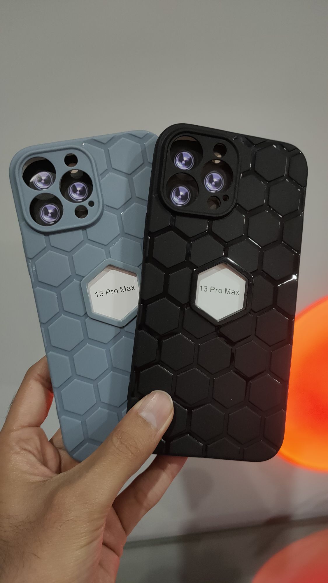 iPhone 13 Pro Max Diamond Design Camera Protection Logo Hole Silicone Case Cover