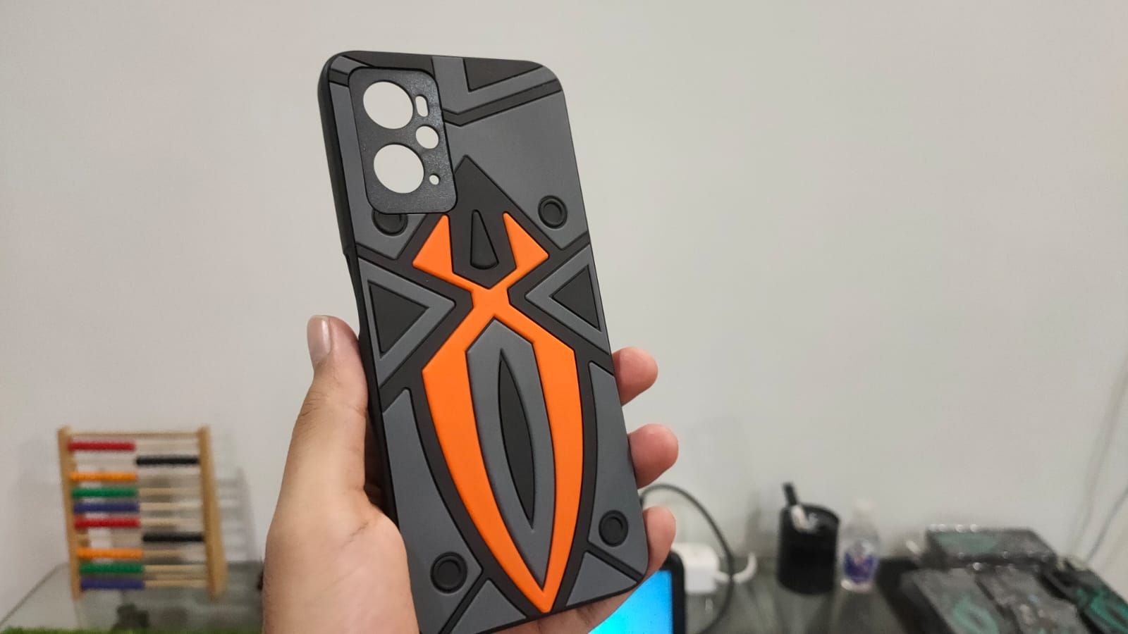 Oppo A76/Real me 9i Cover Spider Design Shockproof Rugged Rubber Back Case