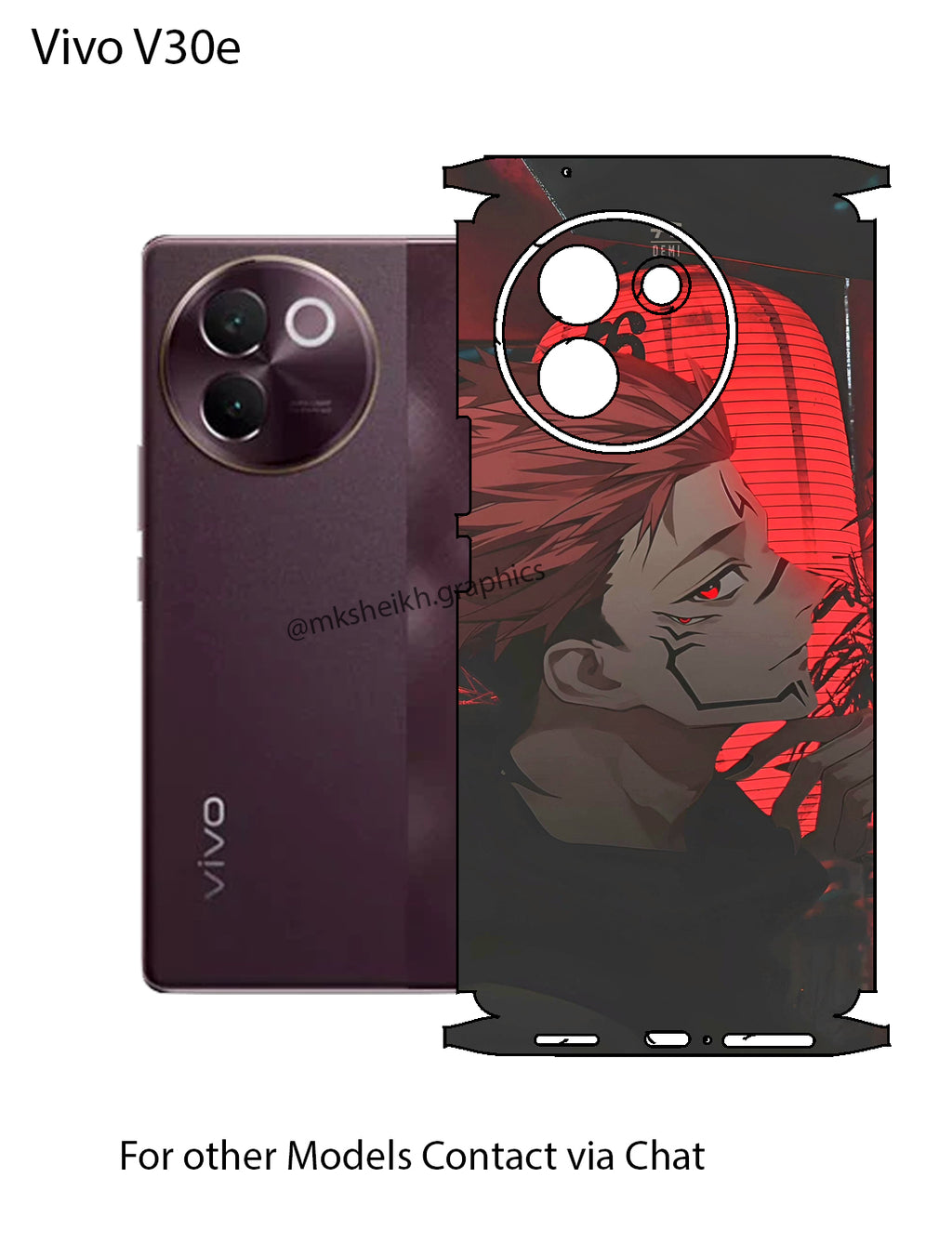 Vivo V30E 5G Print Back Full Body Skin Wrap