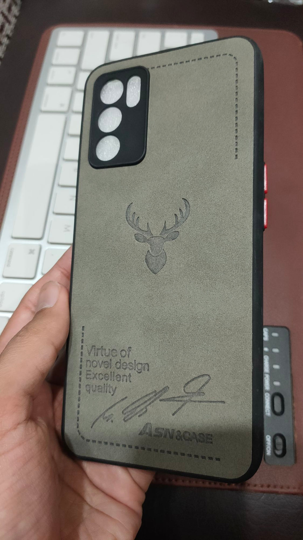 Oppo A16 Cover Premium Quality Camera Protection PU Leather Back Case