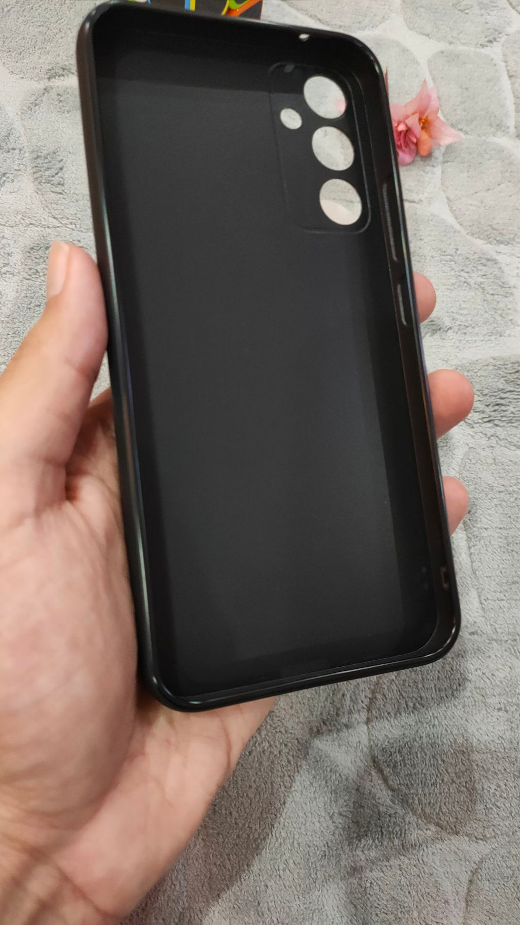 EOURO Samsung A34 5G Matte Black Camera Protection Silicone Case