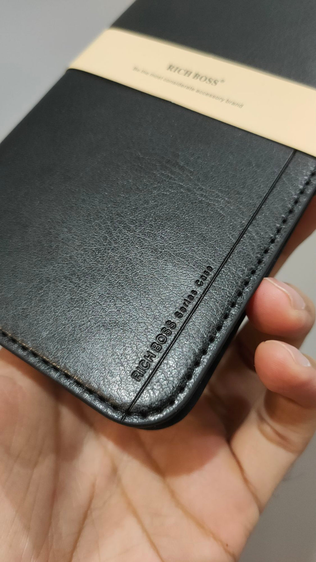 Rich Boss iPhone 14 Pro Max Leather Flip Book Case Cover