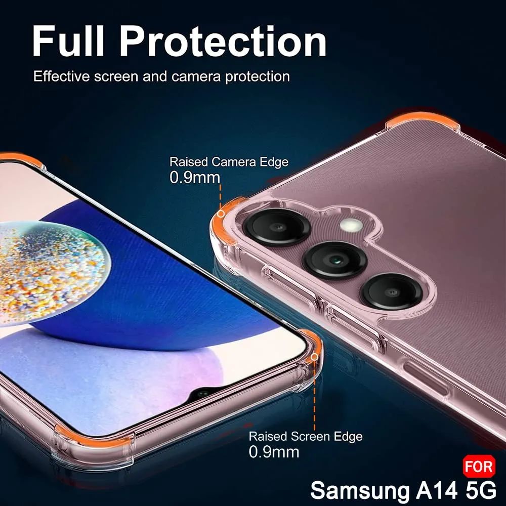Samsung Galaxy A14 45/5G Soft TPU Clear Corner Protection Back Cover