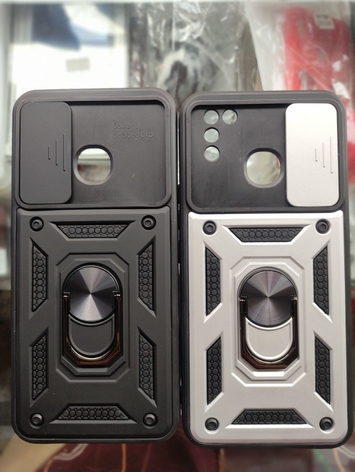 Infinix Smart5 Shockproof Camera Slider Ring back cover